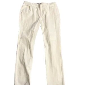 LAFAYETTE 148 Cream Straight Leg Jeans Size 14- Excellent Condition